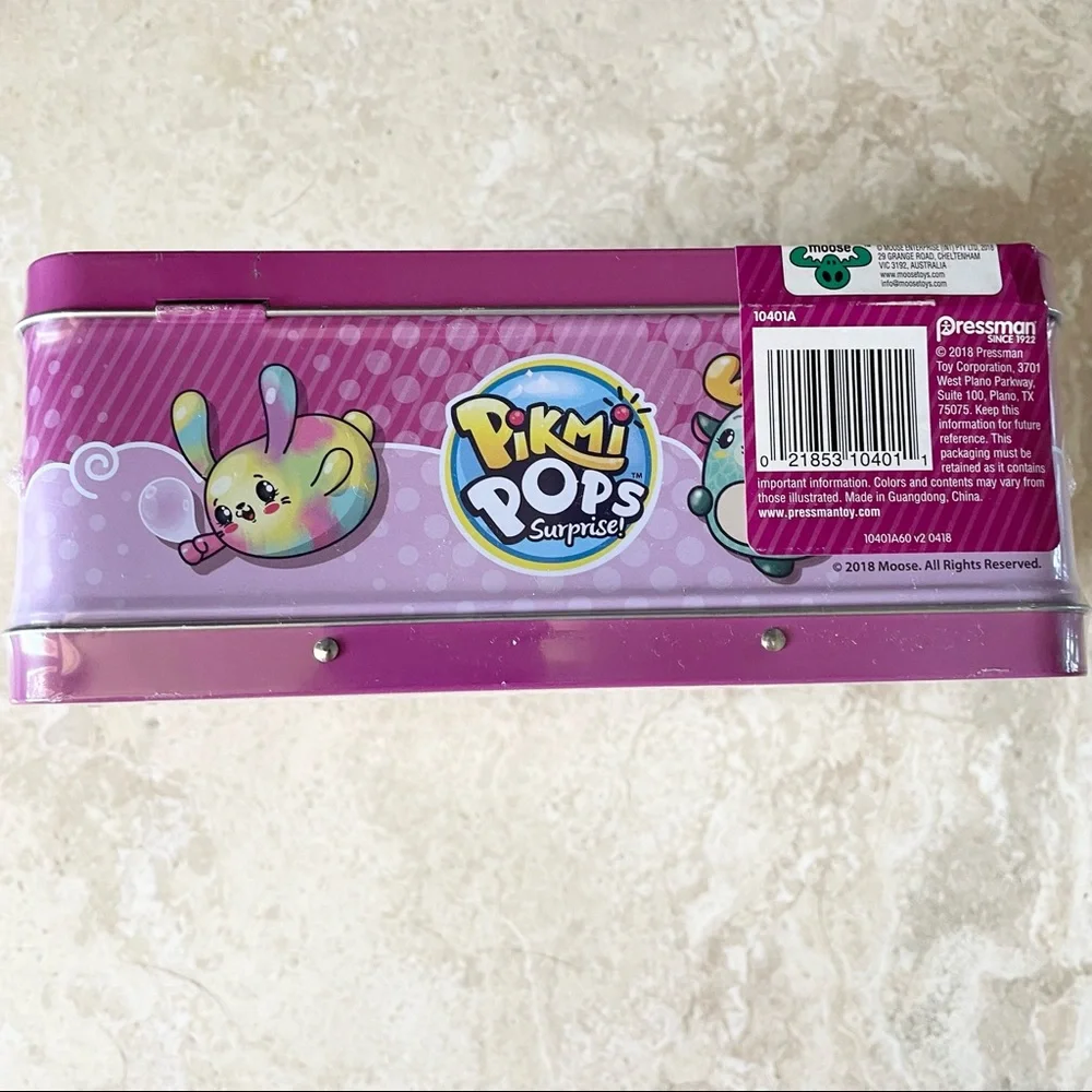 New Sealed Pikmi Pops Surprise 100 Piece Puzzle and Tin Lunch Box